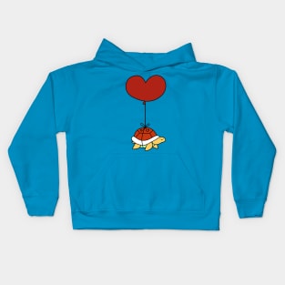 Heart Balloon Turtle Kids Hoodie